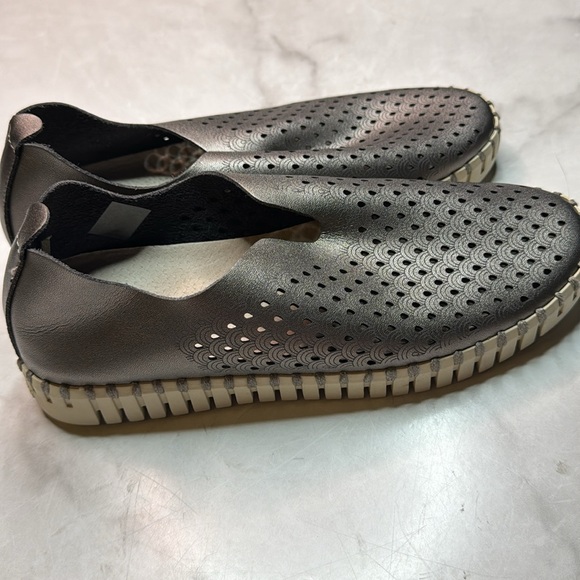 Ilse Jacobsen Tulip Sneakers Pewter Leather - Picture 2 of 6